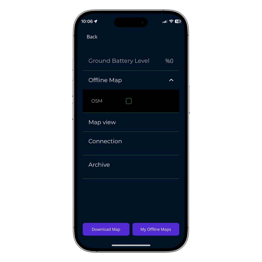 Loko Mobile App Interface - Offline Maps